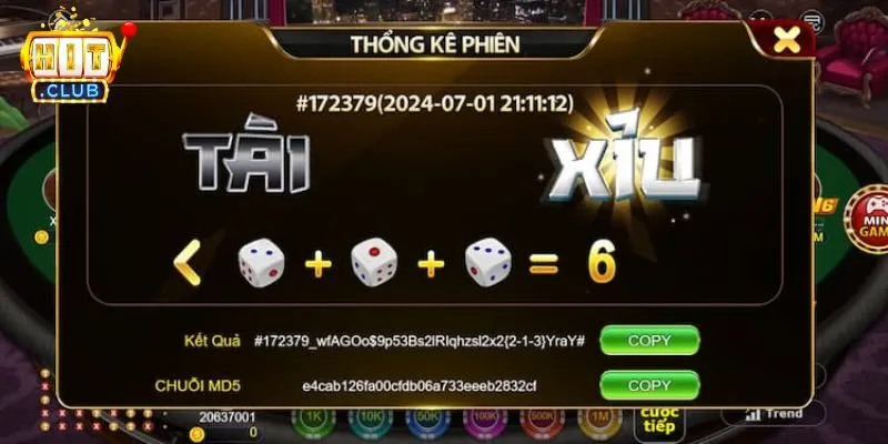 Khái quát thông tin về game MD5 tài xỉu